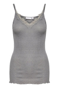 SAINT TROPEZ MAYA STRAP TOP GREY