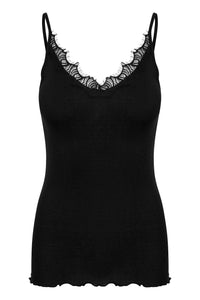 SAINT TROPEZ MAYA STRAP TOP BLACK