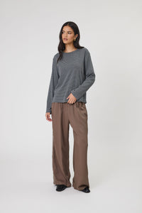 MARLOW LEGION SIDE STRIPE PANT MUSHROOM