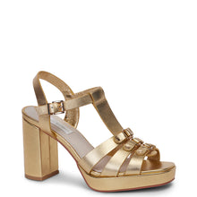 Load image into Gallery viewer, KATHRYN WILSON BLAKE HEEL GOLD CALF

