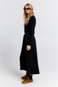 KAREN WALKER SUNRAY PLEATED SKIRT BLACK