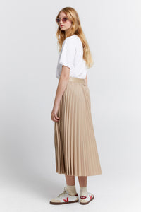 KAREN WALKER SUNRAY PLEATED SKIRT CHAMPAGNE