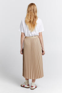 KAREN WALKER SUNRAY PLEATED SKIRT CHAMPAGNE