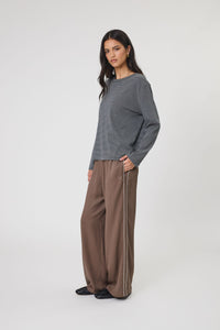 MARLOW LEGION SIDE STRIPE PANT MUSHROOM