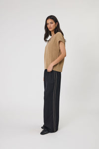 MARLOW LEGION SIDE STRIPE PANT BLACK