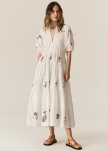 POL BOTANIST TIERED DRESS