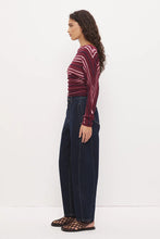 Load image into Gallery viewer, MON RENN SELENA KNIT TOP BERRY STRIPE
