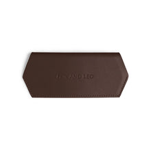Load image into Gallery viewer, FOX &amp; LEO GLASSES CASE CHOCOLATE
