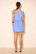 Load image into Gallery viewer, MØN RENN ZAHRA EMBROIDERED MINI DRESS OASIS BLUE
