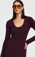 Load image into Gallery viewer, KINNEY CELESTE KNIT DRESS CHOC MARLE
