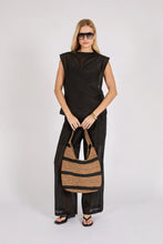 Load image into Gallery viewer, MARLOW RAVELLO SLOUCH TOTE TEA/BLACK
