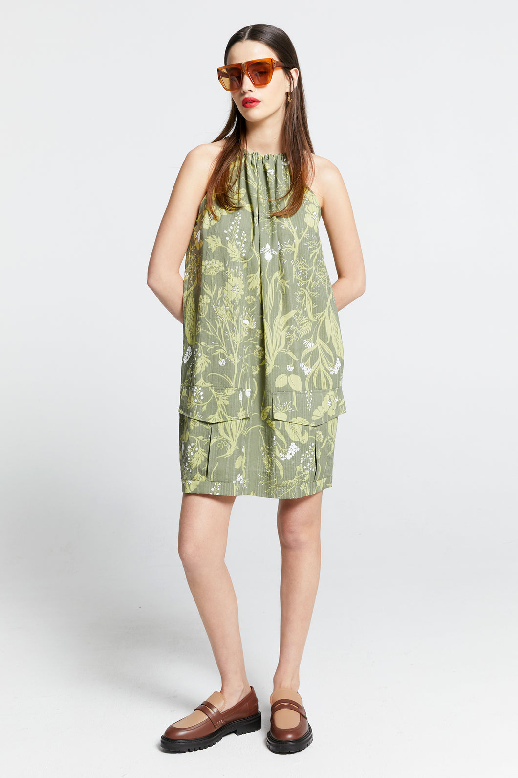 KAREN WALKER WARDIAN BOW BACK DRESS WILD FLOWERS