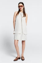 Load image into Gallery viewer, KAREN WALKER WARDIAN BOW BACK DRESS NATURAL
