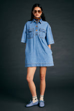 Load image into Gallery viewer, KAREN WALKER TRAVELLERS SHIRT DRESS LIGHT BLUE OUTLAND DENIM
