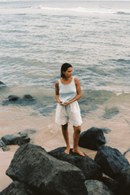 Load image into Gallery viewer, COMMONPLACE RIVIERA POINTELLE TANK SKY
