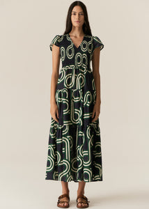 POL ALTER SHIRRED DRESS