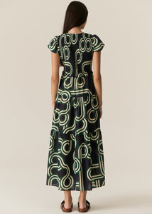POL ALTER SHIRRED DRESS