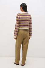 Load image into Gallery viewer, MØN RENN ORCHID STRIPE CARDIGAN
