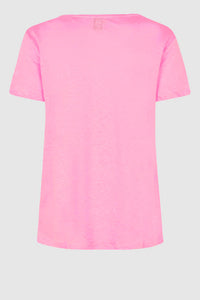 SECOND FEMALE PEONY O NECK TEE BEGONIA PINK