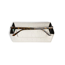 Load image into Gallery viewer, FOX &amp; LEO GLASSES CASE OSTRICH PRINT STONE
