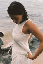 Load image into Gallery viewer, COMMONPLACE RIVIERA POINTELLE TANK CREAM

