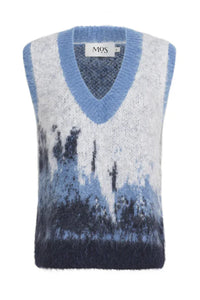 MOS THE LABEL COLETTE KNIT VEST MIDNIGHT BLUE