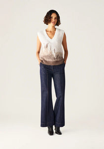 MOS THE LABEL COLETTE KNIT VEST MOCHA