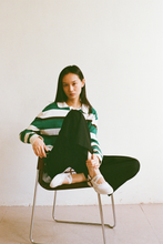 Load image into Gallery viewer, COMMONPLACE PREP STRIPE POLO DARK GREEN
