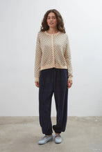Load image into Gallery viewer, COMMONPLACE DAWN COTTON CARDIGAN BEIGE POLKA DOT
