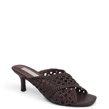 Load image into Gallery viewer, KATHRYN WILSON LILA WOVEN HEEL CHOCOLATE CALF
