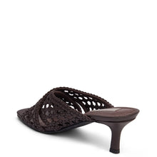 Load image into Gallery viewer, KATHRYN WILSON LILA WOVEN HEEL CHOCOLATE CALF
