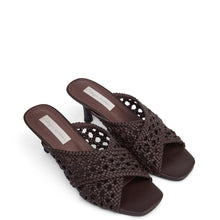 Load image into Gallery viewer, KATHRYN WILSON LILA WOVEN HEEL CHOCOLATE CALF

