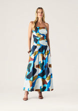 Load image into Gallery viewer, MOS THE LABEL CELESTIA PRINT STRAPLESS DRESS
