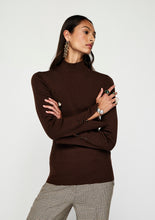 Load image into Gallery viewer, MOS VELA KNIT TOP CHOCOLATE
