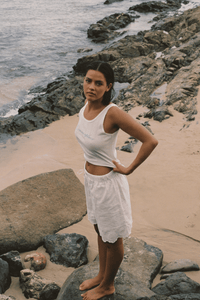 COMMONPLACE RIVIERA POINTELLE TANK CREAM