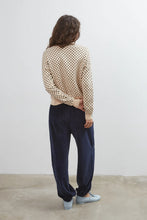 Load image into Gallery viewer, COMMONPLACE DAWN COTTON CARDIGAN BEIGE POLKA DOT
