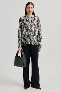 SECOND FEMALE BLUME SHIRT BLACK FLORAL PRINT