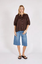 Load image into Gallery viewer, MARLOW CABANA BLOUSE CHOC
