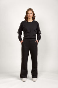 KNEWE REBEL WIDE LEG PANT BLACK