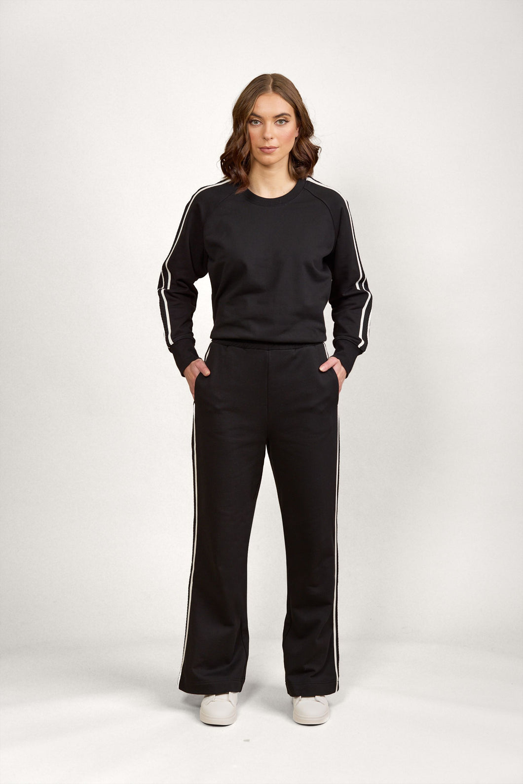 KNEWE REBEL WIDE LEG PANT BLACK