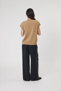 MARLOW LEGION SIDE STRIPE PANT BLACK
