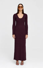 Load image into Gallery viewer, KINNEY CELESTE KNIT DRESS CHOC MARLE
