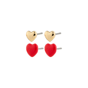 PILGRIM GOLD MAEVE RECYLED EARRINGS 2 IN 1 SET