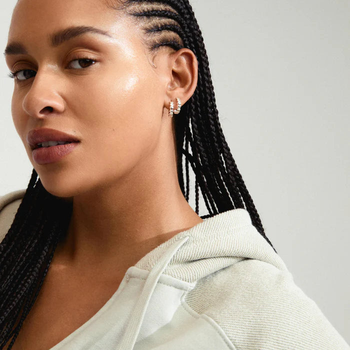 PILGRIM SILVER MAEVE RECYCLED HOOP EARRINGS