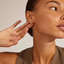 Load image into Gallery viewer, PILGRIM GOLD EDDY RECYCLED ORGANIC SHAPED SMALL HOOPS
