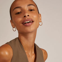 Load image into Gallery viewer, PILGRIM GOLD EBNA MAXI CRYSTAL HOOP EARRINGS
