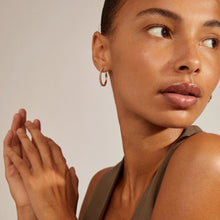 Load image into Gallery viewer, PILGRIM GOLD EBNA MAXI CRYSTAL HOOP EARRINGS
