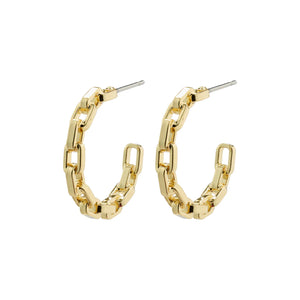 PILGRIM GOLD EIRA CABLE CHAIN HOOP EARRINGS