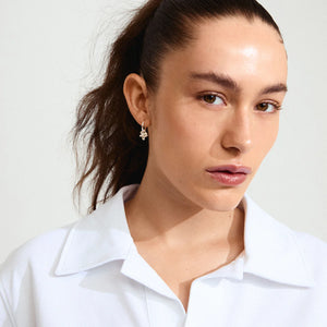 PILGRIM SILVER CHARMAINE RECYCLED HOOP EARRINGS
