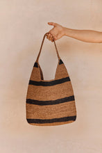 Load image into Gallery viewer, MARLOW RAVELLO SLOUCH TOTE TEA/BLACK
